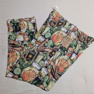 Brief Insanity Tequila Lounge Pants NWT Includes 2 Shot Glasses With Purchase